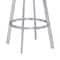 Armen Living Dione 26" Counter Height Swivel Gray Faux Leather and Brushed Stainless Steel Bar Stool 840254335134 - alternate 6